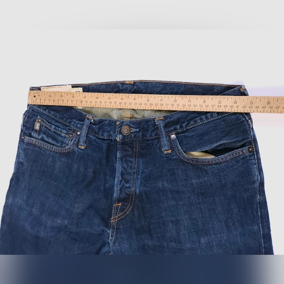 Abercrombie Dark Wash Classic Straight Blue Denim Jeans 33x26 - Picture 6 of 15